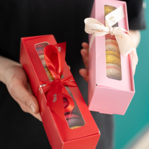 Подарочный набор макарони с лентой