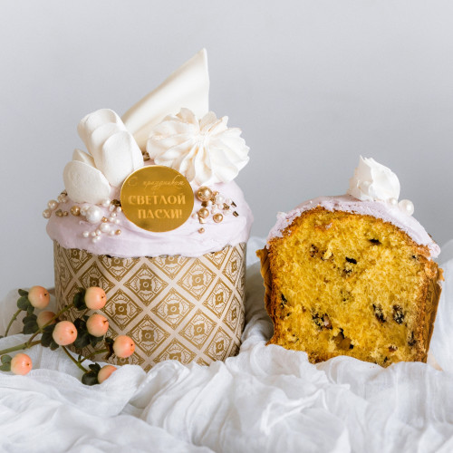 Пасхальный Кулич с клюквой и шоколадом